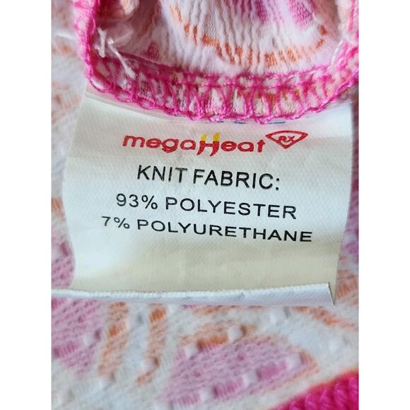 Ibkul Ubhot Shiloh Pink Orange Megaheat Long Sleeve Mock Golf Shirt Size Medium - Picture 5 of 7